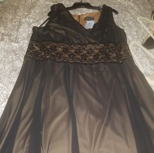 Size 22W Black Dress with Sheer overlay